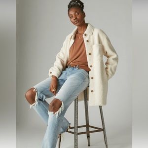 Lucky Brand Faux Shearling Shirt Jacket